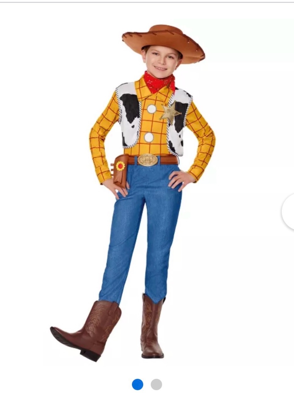 Kids Yellow Cowboy Costume with Vest, Hat & Sheriff Badge
